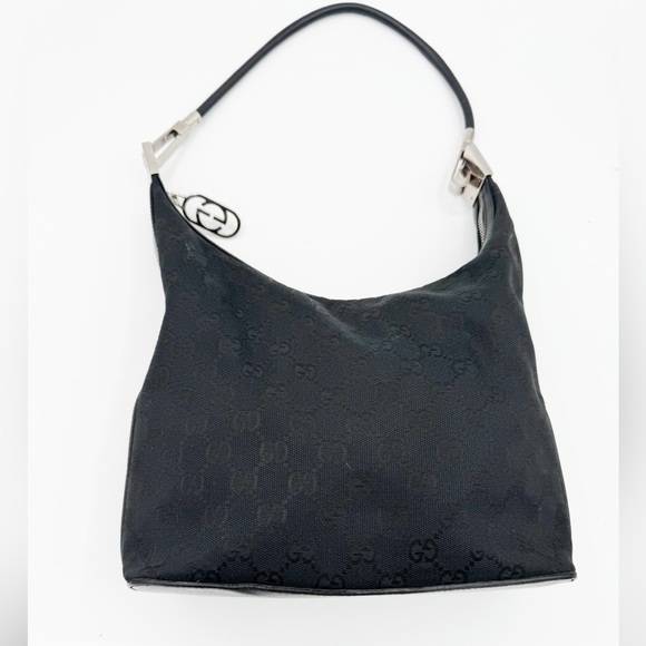 Authentic Vintage Gucci Shoulder Bag - Classic Black with GG monogram